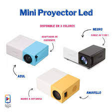 PROYECTOR LED PORTATIL (AMARILLO, AZUL Y NEGRO)